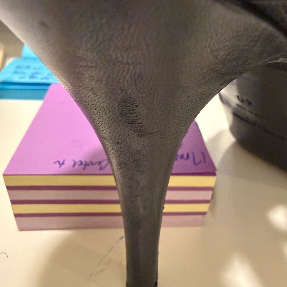 Saint Laurent Black Strappy Heels - Picture 8 of 12
